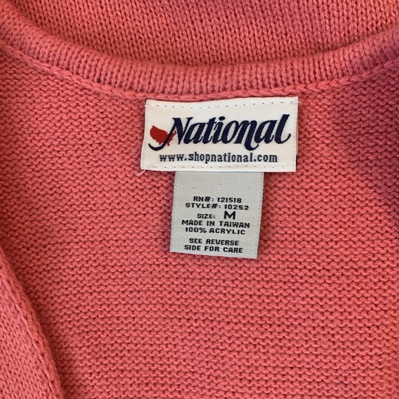 Vintage look sz M pink sweater vest EUC grandmacore - Picture 4 of 4